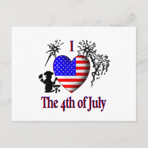 Postal Amo el 4 de julio