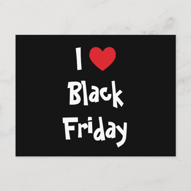 Postal Amo el Black Friday (Anverso)