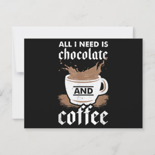 Postal Amo El Chocolate Y El Café