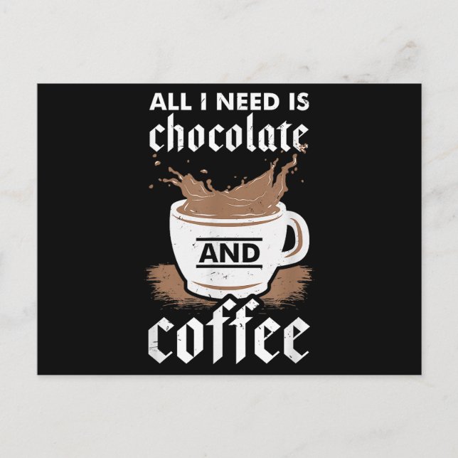 Postal Amo El Chocolate Y El Café (Anverso)