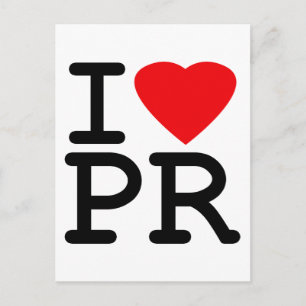 Postal Amo el corazón de Puerto Rico