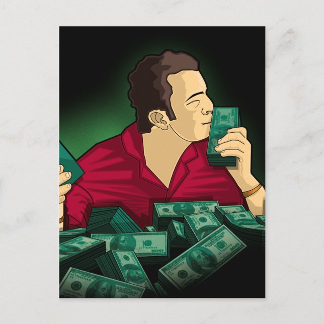 Postal Amo el dinero (Anverso)