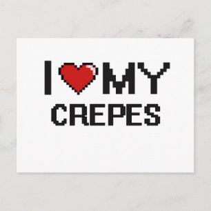 Postal Amo el diseño digital de mis crepes