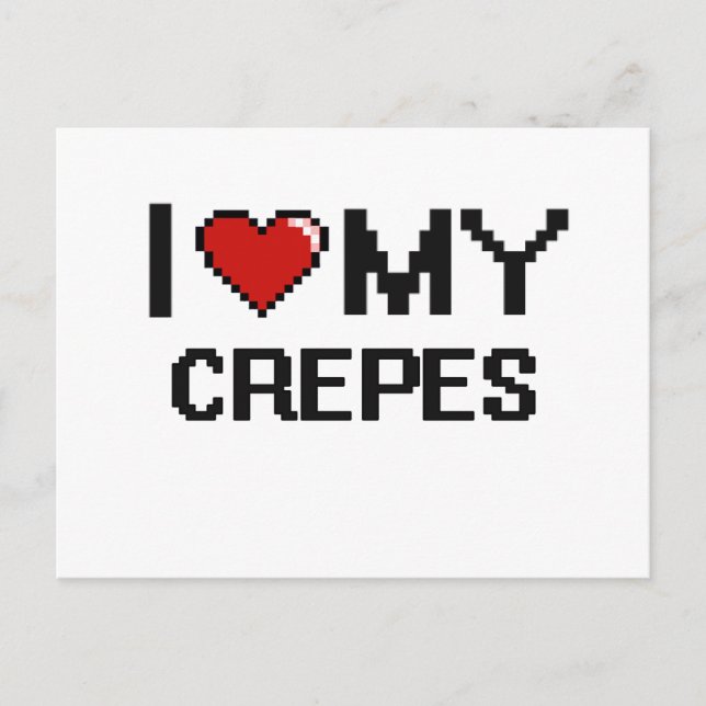 Postal Amo el diseño digital de mis crepes (Anverso)