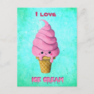 Postal Amo el helado