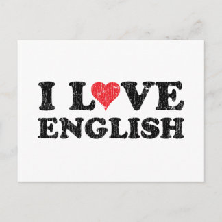 Postal Amo el inglés