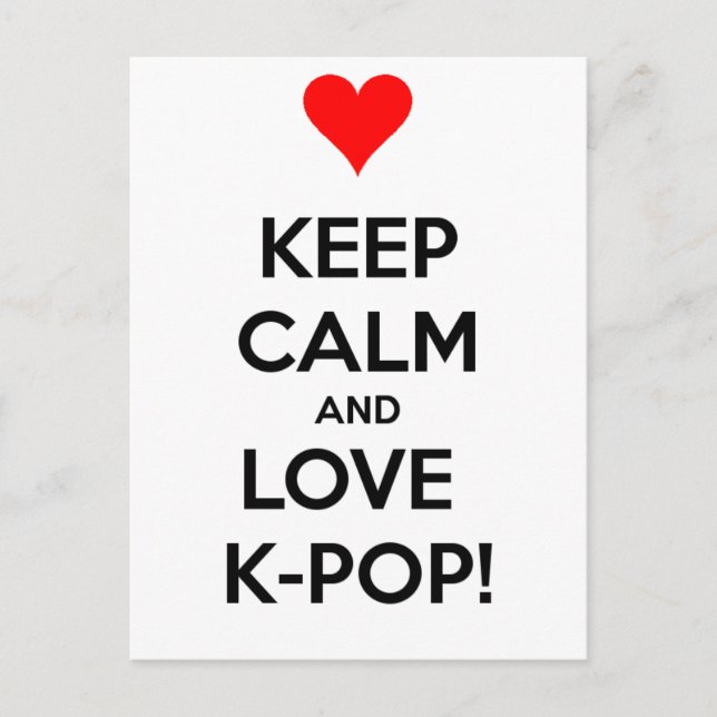 Postal ¡Amo el K-Pop! (Anverso)
