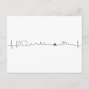Postal Amo el recuerdo de Bruselas (estilo del ecg)