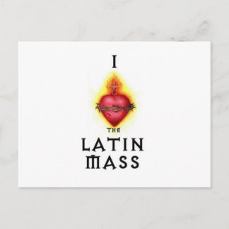 Postal AMO el Sagrado Corazón de Jesús en la Masa Latina
