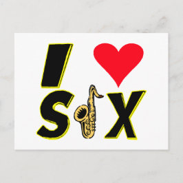 Postal Amo el saxofón