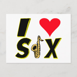 Postal Amo el saxofón