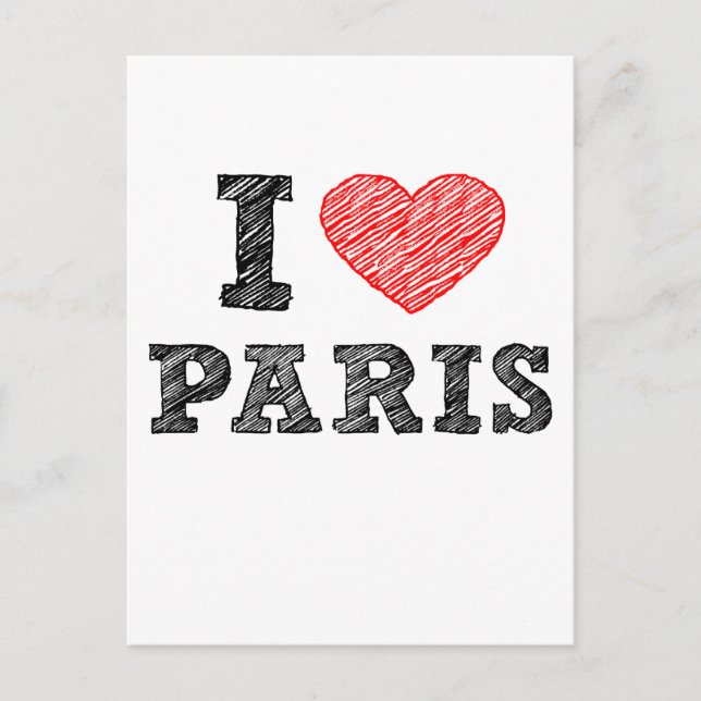 Postal Amo el sketch de París (Anverso)