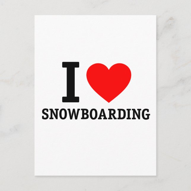 Postal Amo El Snowboard (Anverso)