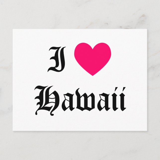 Postal Amo Hawaii (Anverso)