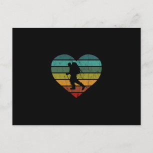 Postal Amo Hiking - Corazón Retro Vintage