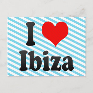 Postal Amo Ibiza, España. Me Encanta Ibiza, España