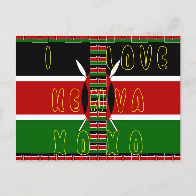 Postal Amo Kenya XOXO (Anverso)