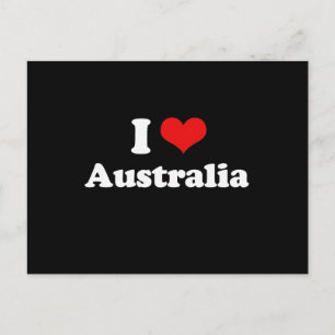 Postal Amo la camiseta de Australia