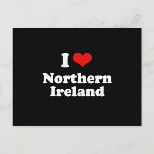 Postal Amo la camiseta de Irlanda del Norte