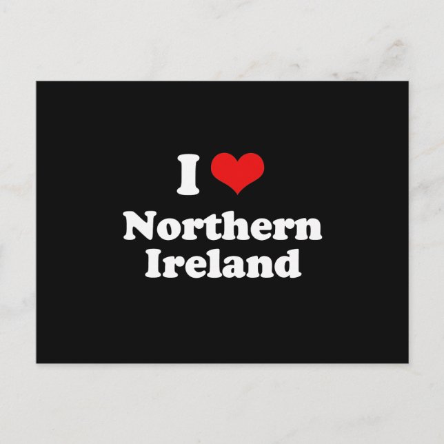 Postal Amo la camiseta de Irlanda del Norte (Anverso)