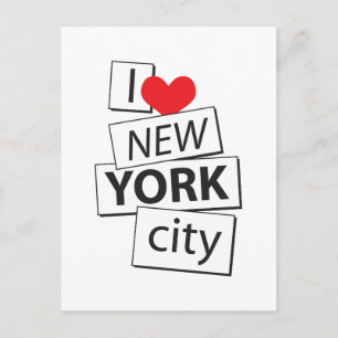 Postal Amo la ciudad de Nueva York