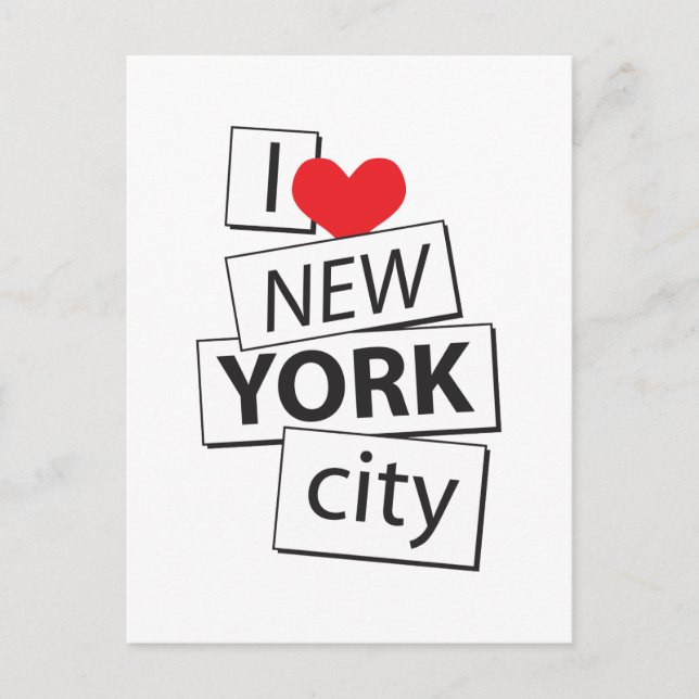 Postal Amo la ciudad de Nueva York (Anverso)