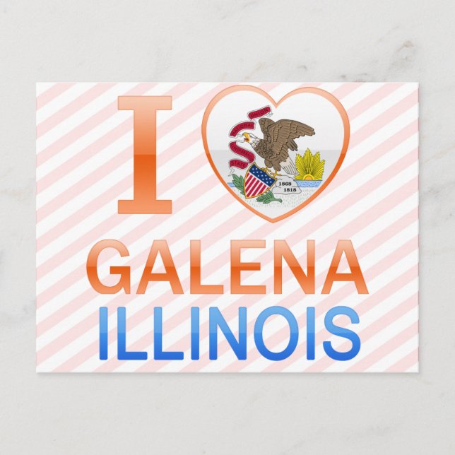 Postal Amo la galena, IL (Anverso)