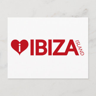 Postal Amo la isla de Ibiza Original Auténticos recuerdos
