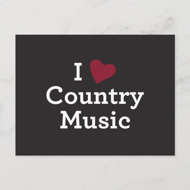 Postal Amo la música country (Anverso)