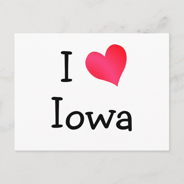 Postal Amo La Postcard De Iowa (Anverso)