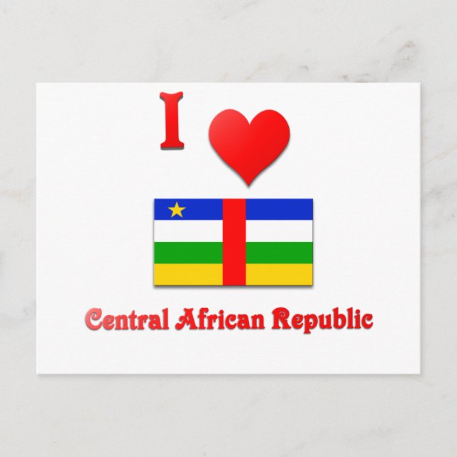 Postal Amo la República Centroafricana (Anverso)
