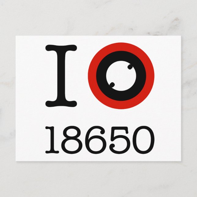 Postal Amo Las Baterías De Iones-Litio 18650 (Anverso)