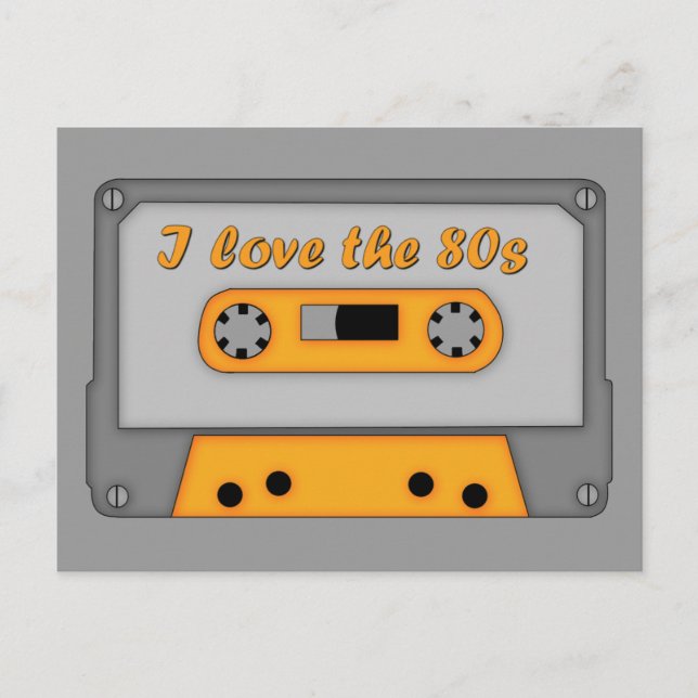 Postal Amo los 80 (cassette) (Anverso)