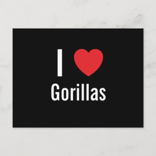 Postal Amo los gorilas