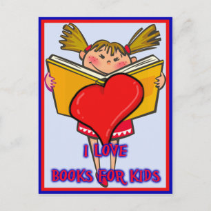 Postal Amo Los Libros Para Niños