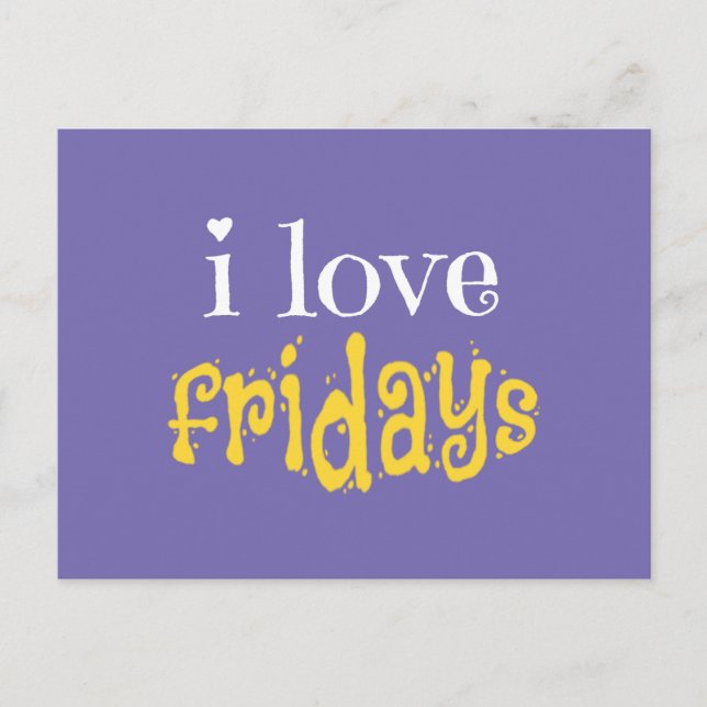 Postal Amo los viernes (Anverso)