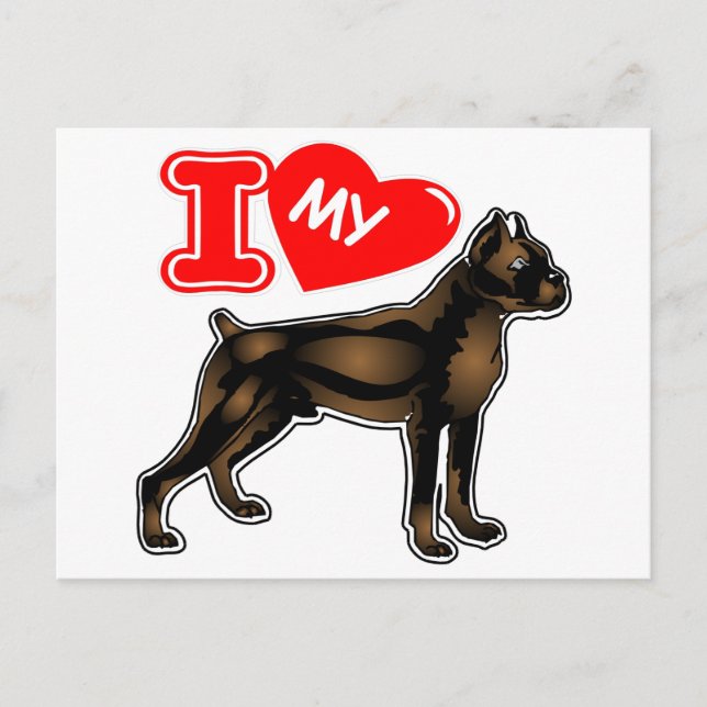 Postal Amo Mi Boxer (Anverso)