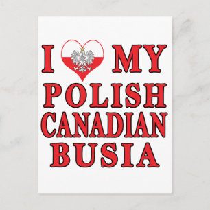 Postal Amo mi Busia canadiense polaca