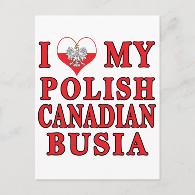 Postal Amo mi Busia canadiense polaca (Anverso)