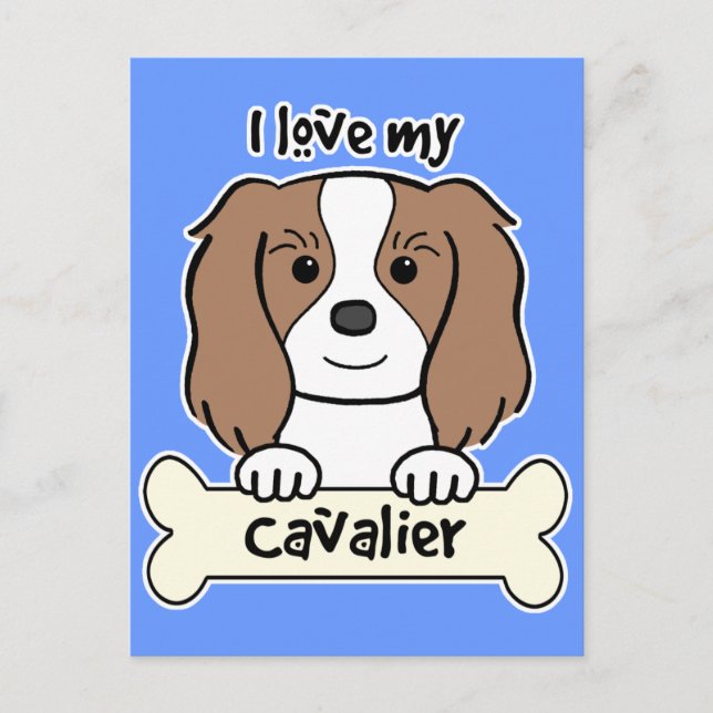 Postal Amo Mi Cavalier King Charles Spaniel (Anverso)