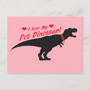 Postal Amo mi dinosaurio Mascota