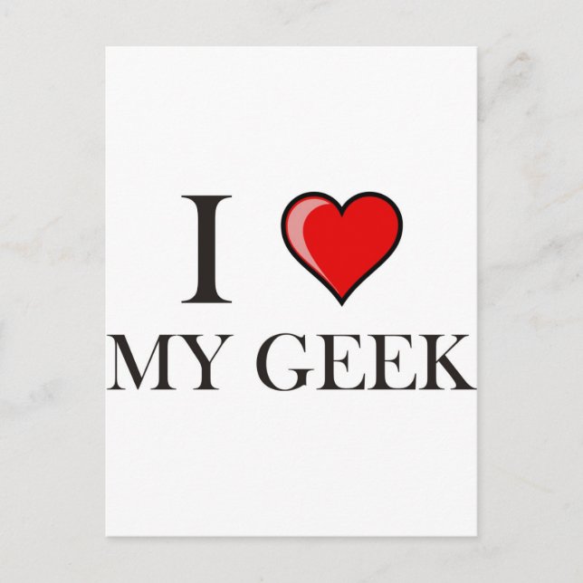 Postal Amo mi Geek (Anverso)