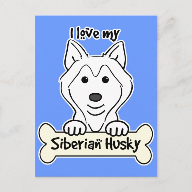 Postal Amo Mi Husky Siberiano (Anverso)