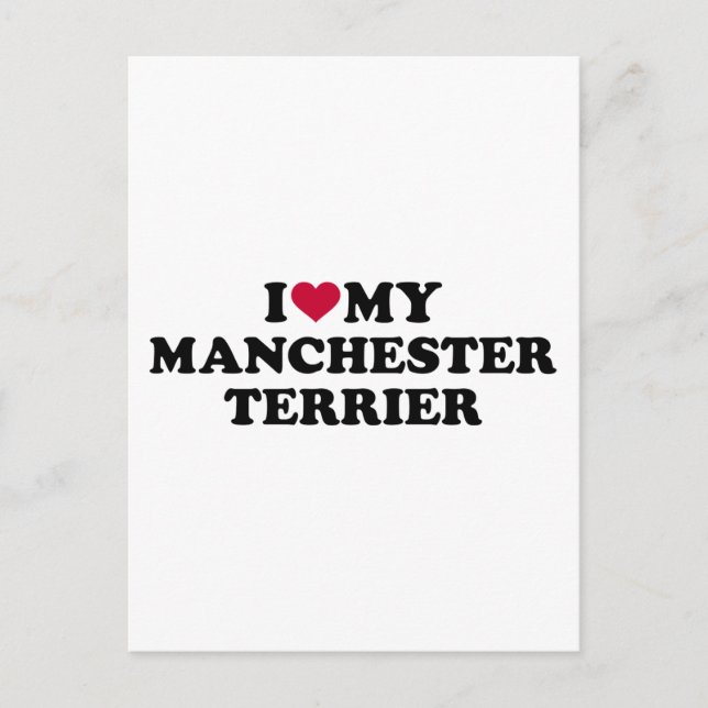 Postal Amo mi Manchester Terrier (Anverso)