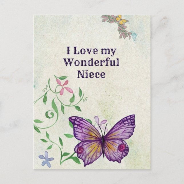 Postal Amo Mi Maravillosa Niña (Anverso)