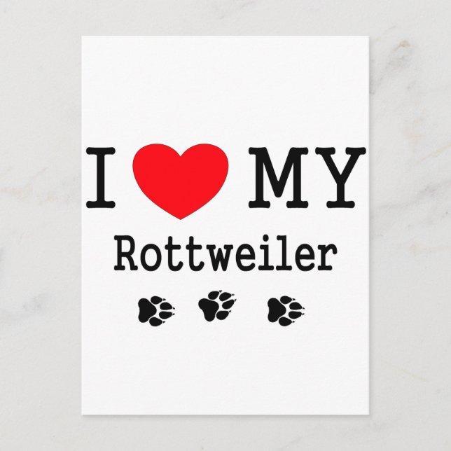 Postal Amo Mi Rottweiler (Anverso)
