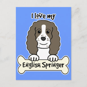 Postal Amo Mi Springer Inglesa