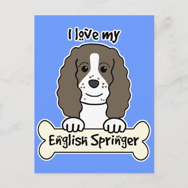 Postal Amo Mi Springer Inglesa (Anverso)