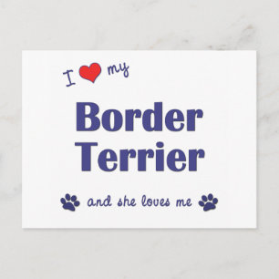 Postal Amo Mi Territorio Fronterizo (Perro femenino)
