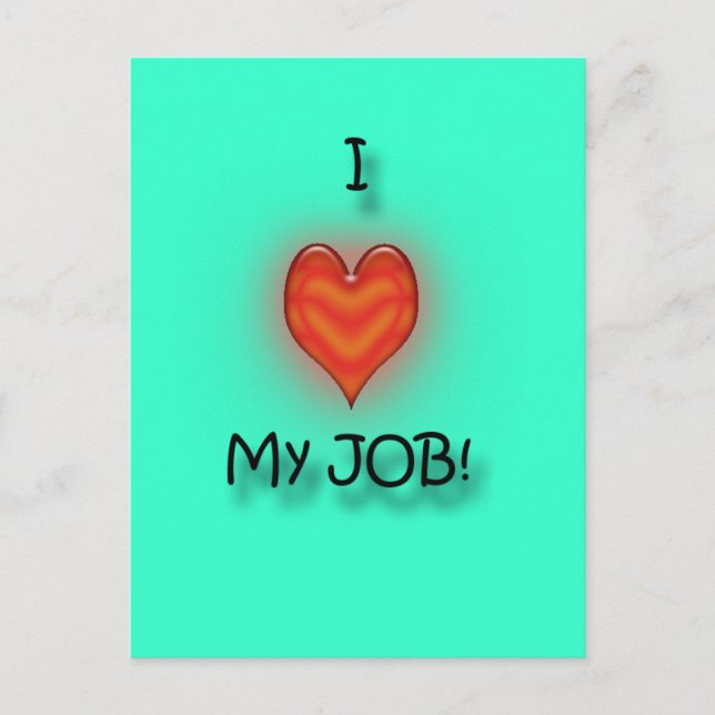 Postal ¡Amo mi trabajo! (Anverso)